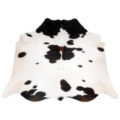 Luxurious Black & White Cowhide Rug | Medium Size Area Rug for Modern Home Décor | 100% Natural - Eco-Friendly | Hypoallergenic - Non-Slip