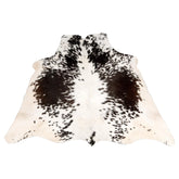 Luxury Black and White Cowhide Rug - Small Size, Hypoallergenic, Non Shedding, Handcrafted Beauty with Unique Natural Patterns
