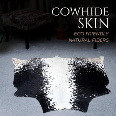 Luxurious Natural Cowhide Leather Rug for Stylish Home Decor & Leather Crafts