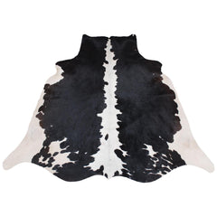 Luxury Cowhide Rug - Dark Brown & White Hair, Hypoallergenic, Handcrafted, Durable - Versatile, Unique Beauty - Bedroom/Living Room Decor