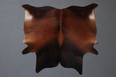 Luxury Natural Cowhide Rug with Brown and White Hair - Hypoallergenic, Handcrafted, Durable, and Unique for Home Decor