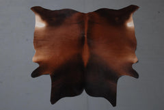 Luxury Natural Cowhide Rug with Brown and White Hair - Hypoallergenic, Handcrafted, Durable, and Unique for Home Decor