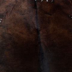 Luxurious Medium Dark Brown & White Cowhide Rug | Hypoallergenic - Durable | Handcrafted Natural Hide with Unique Markings | Rustic Charm