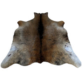 Luxurious Brown and White Cowhide Rug - Hypoallergenic, Handcrafted, Unique Beauty, Durable Medium Size Rug for Home Décor