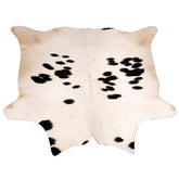 Luxuriously Soft Medium Brown & White Cowhide Rug | Hypoallergenic - Durable with Unique Animal Pattern | Handcrafted Natural Hide for