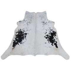 Luxury Black and White Cowhide Rug with Unique Natural Beauty and Hypoallergenic Properties
