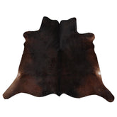 Stunning Dark Brown and White Cowhide Rug - Handcrafted Hypoallergenic Rug with Non-Slip Suede Backing - Luxurious and Practical Living Room