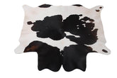 Luxurious Black & White Cowhide Rug | Hypoallergenic - Non-Slip | Handcrafted from Natural Hides | Durable - Versatile Home Décor