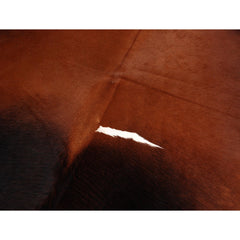 Luxury Handcrafted Medium Brown & White Cowhide Rug - Hypoallergenic, Non-Slip, Unique Natural Beauty, Durable - Versatile