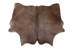 Luxurious Medium Brown and White Cowhide Rug for Bedroom/Living Room - Hypoallergenic, Handcrafted, and Durable Rustic Charm