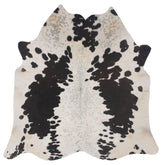 Luxury Brown & White Cowhide Rug for Elegant Home Decor - Large Size, Hypoallergenic - Non-Slip Backing - Top Quality Natural Cow Skin