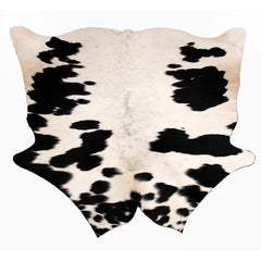 Luxury Black & White Cowhide Rug - Natural Hair, Large Size, Hypoallergenic, Non-Slip Back - Perfect for Elegant Home Décor - Celestial Leather Limited