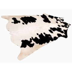 Luxury Black & White Cowhide Rug - Natural Hair, Large Size, Hypoallergenic, Non-Slip Back - Perfect for Elegant Home Décor - Celestial Leather Limited