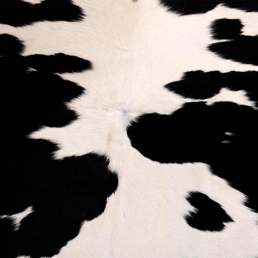 Luxury Brown and White Cowhide Rug for Elegant Home Decor - Large, Hypoallergenic, Non-Slip, Unique Natural Hide Rug - Celestial Leather Limited