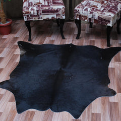 Exquisite Dark Brown & White Cowhide Rug - Hypoallergenic, Non-Slip Suede Back, Large Size, Handselected from Premium Hides, Free UK