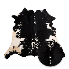 Black & White Large Cowhide Rug - Hypoallergenic, Non Slip Suede Back, Hand Selected Premium Hide, Luxurious - Practical Rug for Bedroom or
