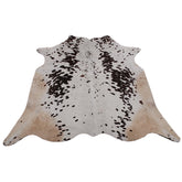 Stunning Dark Brown & White Large Cowhide Rug with Hypoallergenic Suede Back - Luxurious Natural Hair Centerpiece for Lounge - Free UK