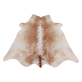 Luxury Brown & White Cowhide Rug for Elegant Home Decor - Hypoallergenic, Non-Slip, Non-Shedding - Perfect for Upholstery - Area Rugs - Free - Celestial Leather Limited
