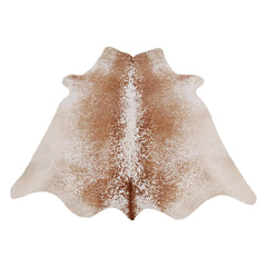 Luxury Brown & White Cowhide Rug for Elegant Home Decor - Hypoallergenic, Non-Slip, Non-Shedding - Perfect for Upholstery - Area Rugs - Free - Celestial Leather Limited