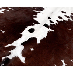 Beautiful Large Brown and White Cowhide Rug with Soft Hair | Hypoallergenic Non-Slip Back | Durable, Versatile, Luxury Area Rug