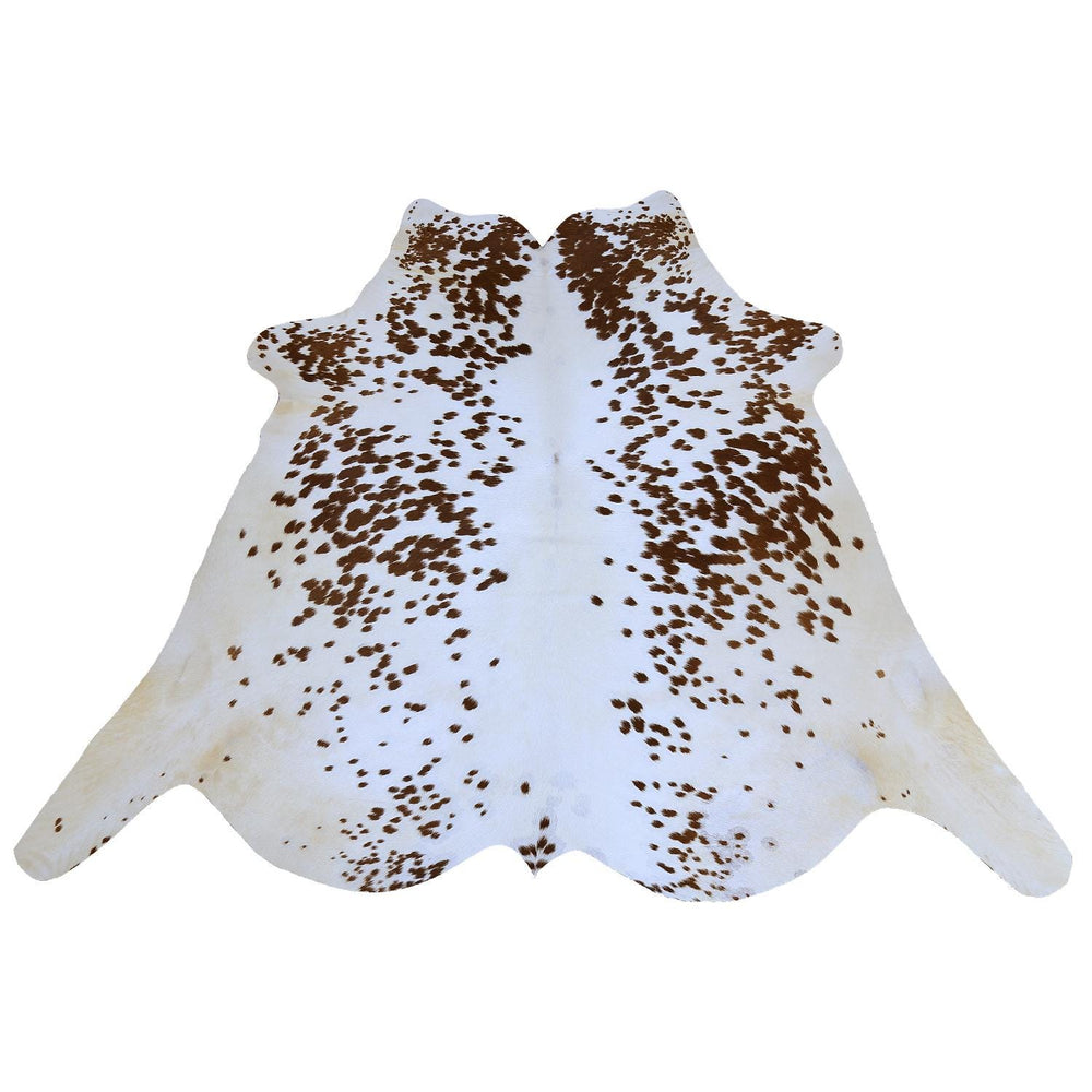 Luxury Large Brown & White Cowhide Rug with Soft Hair | Hypoallergenic - Non-Slip Back | Stunning Animal Pattern Rug for Home Décor - Celestial Leather Limited