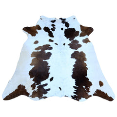 Luxury Brown & White Cowhide Rug - Hypoallergenic, Non-Slip Back, Non-Shedding - Durable - Versatile Home Decor Rug - Free UK Shipping - Celestial Leather Limited
