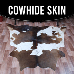Luxurious Large Brown & White Cowhide Rug - Hypoallergenic, Non-slip, Non-shedding - Perfect for Bedroom or Living Room Decor - Free UK