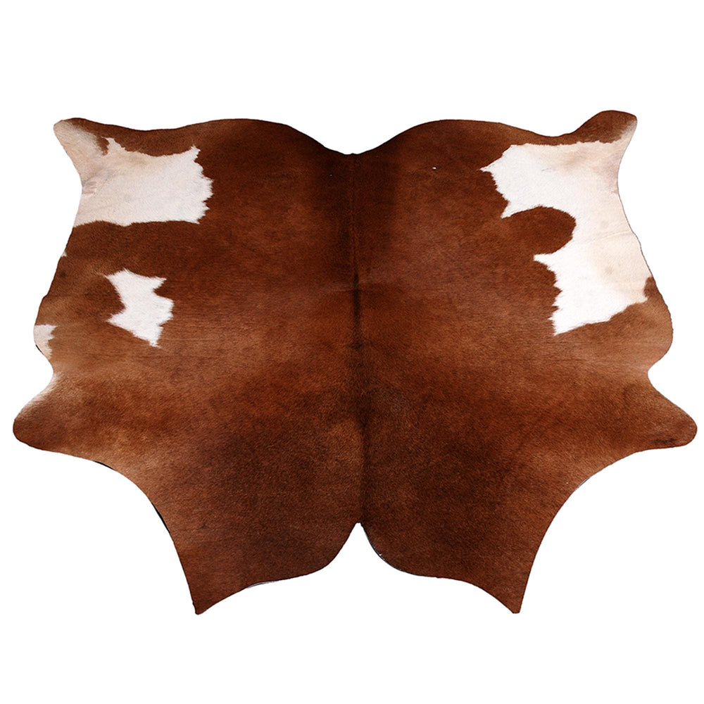 Luxury Red and White Cowhide Rug - Hypoallergenic, Non-Slip, Non-Shedding - Large Size for Elegant Home Décor - Celestial Leather Limited