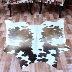 Luxurious Brown and White Cowhide Rug | Hypoallergenic, Non-Slip, Non-Shedding | Perfect for Upholstery | Free Shipping! - Celestial Leather Limited