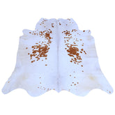 Luxurious Brown & White Cowhide Rug for Bedroom - Living Room - Hypoallergenic, Non-Slip, Non-Shedding, Top Quality, Free Shipping
