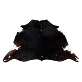 Luxurious Dark Brown & White Cowhide Rug, Hypoallergenic - Non-Slip - Handselected from Premium Hides, Stunning Centerpiece for Lounge - Celestial Leather Limited