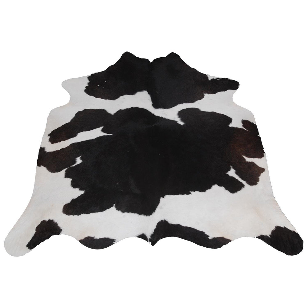 Luxurious Dark Brown & White Cowhide Rug for Lounge - Hypoallergenic, Non-Slip, Non-Shedding, Handselected Premium Hides - Large Size, Free - Celestial Leather Limited