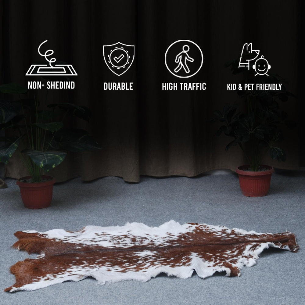 Original Goatskin Hide Brown, Goat Skin Rug, Goatskin Pelt, Home Decor Animal Skin Rug, Bedroom Aesthetic Area Rug, Brown and White Goat Hide Rug, Goat Skin Rug, Animal Skin Rug, Real Hair on Hide, Goal Pelt Rug, Home Decor Rug, Living Room Area Rug, Wall Hanging Rug, Aesthetic Rug, Leather Rug, Decorative Rug, Brown Goatskin Rug, GoatHide Brown White