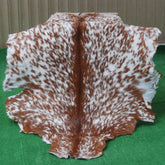 Luxurious Brown and White Goat Hide Rug - Premium Hair-On Goat Skin Rug for Home Décor - Celestial Leather Limited