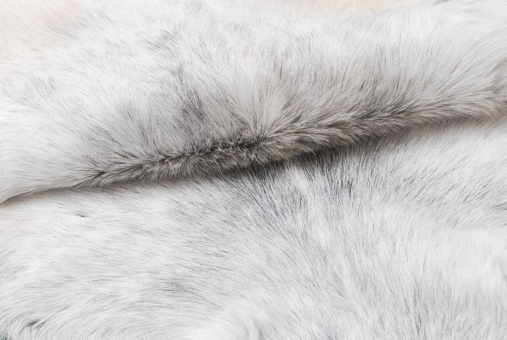 Luxury Grey Goat Skin Rug - Hypoallergenic Non-Shedding Floor Rug with Suede Back for Safety - Handmade Eco-Friendly Home Decor - Celestial Leather Limited