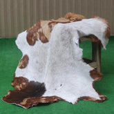 Luxury Handmade Multicolor Goat Skin Rug - Soft, Eco-Friendly, Unique Statement Piece for Home Decor - Celestial Leather Limited
