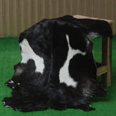 Luxury Handmade Black & White Goat Skin Rug with Unique Colour Variations - Soft, Durable, Hypoallergenic, and Eco-Friendly - Celestial Leather Limited