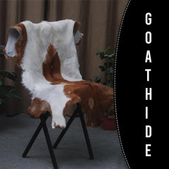Luxury Multicolor Goat Skin Rug - Handmade from 100% Pure Goat Skin, Hypoallergenic, Non-Slip Suede Back, Sustainable Eco-Friendly Décor - Celestial Leather Limited