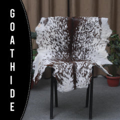 Luxury Handmade Black White Goat Skin Rug - Soft, Pet-Friendly, Non-Shedding, Eco-Friendly, Unique Colour Variations, Hypoallergenic - Celestial Leather Limited