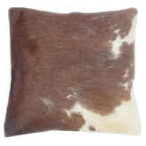 Rustic and Stylish Genuine Leather Cowhide Cushion Cover for Home Decor - Eco-Friendly Exotic Animal Skin Cushion Cover