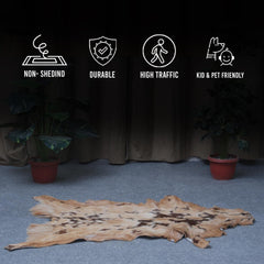 Luxury Dark Brown & White Goat Skin Rug - Handmade, Soft, Non-Shedding, Eco-Friendly, Unique Colour Variations, Hypoallergenic, Non-Slip Suede Back