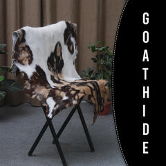Luxurious Multicolour Goat Skin Rug - Handmade, Soft & Hypoallergenic Floor Rug - Unique Eco-Friendly Home Decor