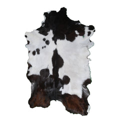 Luxury Black & White Goat Skin Rug Wall Decor - Natural Hair On Leather, Soft and Hypoallergenic - Sustainable Eco-Friendly Home Accent - Celestial Leather Limited