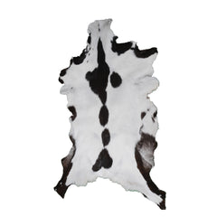 Hair-On Goat Skin Rug - Black and White Design for Unique Living Spaces