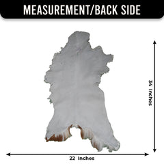 Handcrafted Brown and White Goat Skin Rug - Soft, Durable, and Elegant Décor