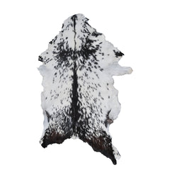 Luxury Handmade Black White Goat Skin Rug - Soft, Pet-Friendly, Non-Shedding, Eco-Friendly Rustic Decor - Celestial Leather Limited