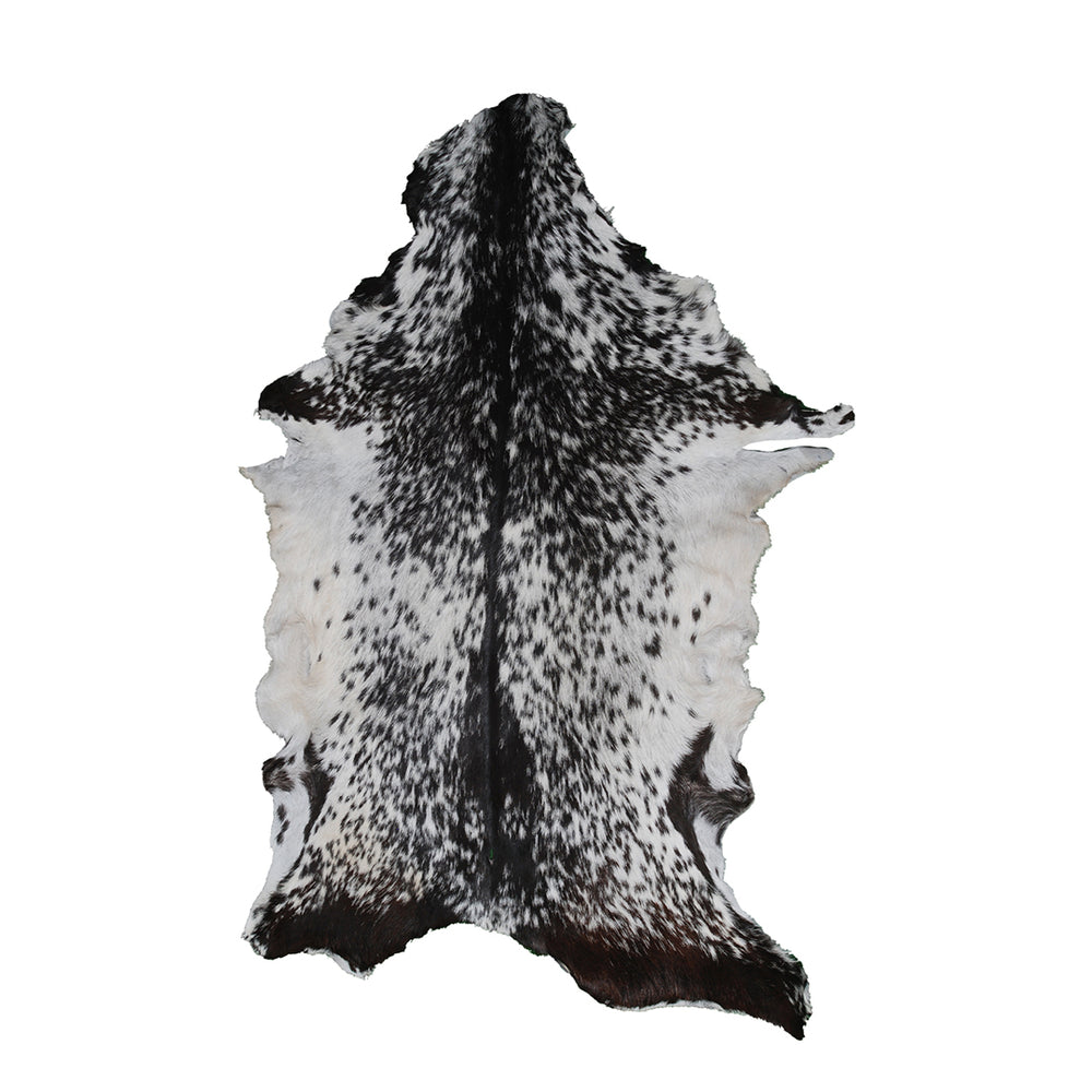 Sophisticated Black & White Goat Skin Rug - Genuine Goathide with Bold Graphic Pattern - Hypoallergenic - Non-Shedding - Eco-Friendly Floor - Celestial Leather Limited