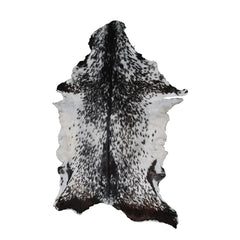 Sophisticated Black & White Goat Skin Rug - Genuine Goathide with Bold Graphic Pattern - Hypoallergenic - Non-Shedding - Eco-Friendly Floor - Celestial Leather Limited