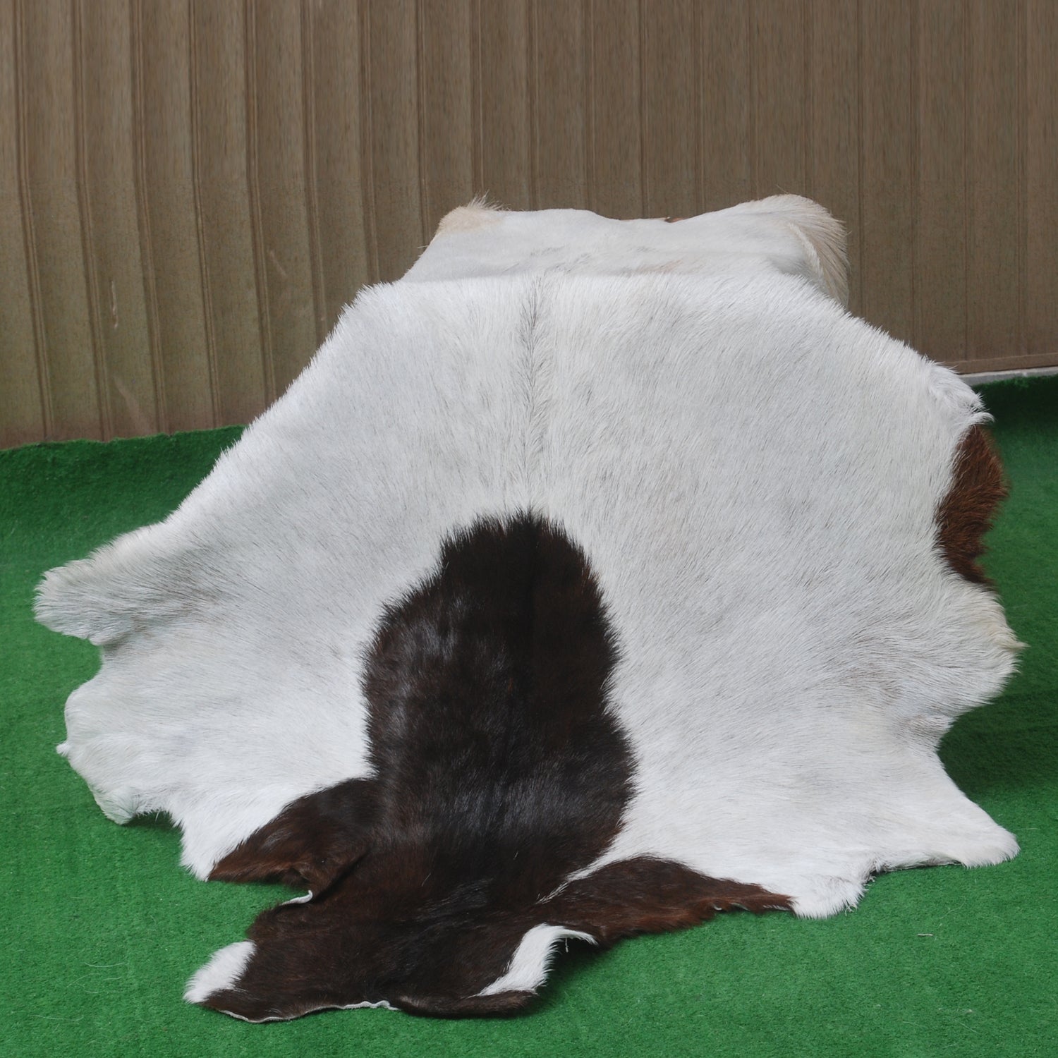 Premium Dark Brown Goat Skin Rug - Durable and Stylish Accent for Any Room