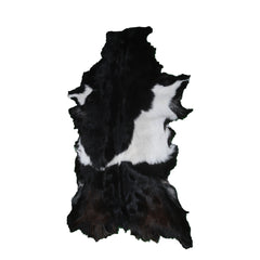 Hair-On Goat Skin Rug - Black and White Design for Unique Living Spaces